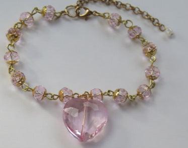 clear pink bracelet