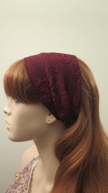 dark red headband