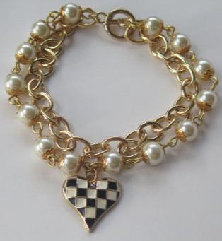 Double Gold Pearl Bracelet