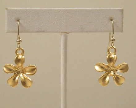 Gold flower earring