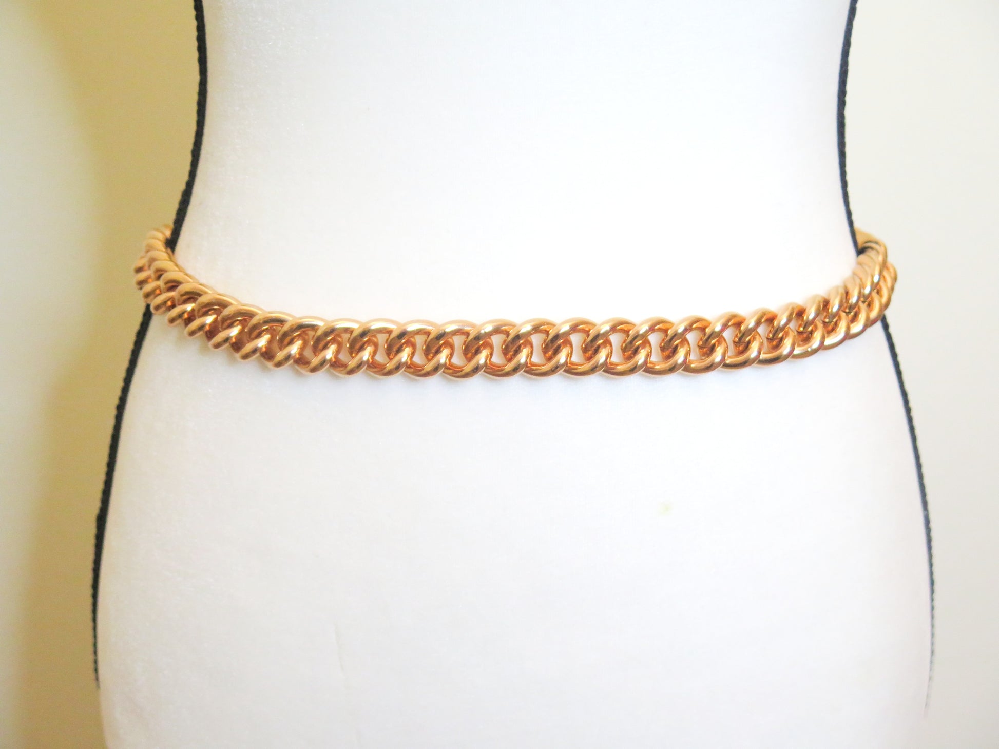 Chunky gold statement belt for women