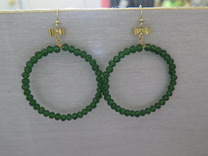 green hoop earring