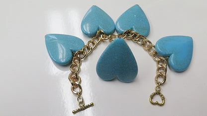 heart-shape turquoise set