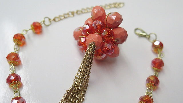 orange fringes cluster ring