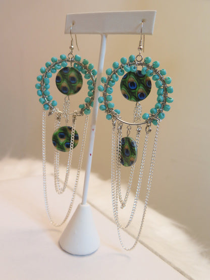 peacock earring