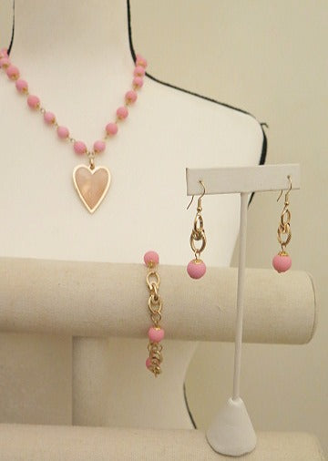 pink beads set