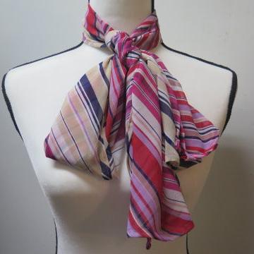 pink stripe scarf