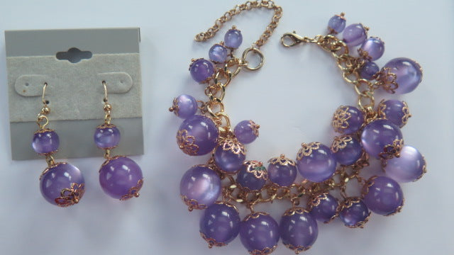 purple cluster bracelet