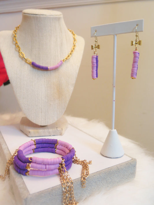 purple jewelry set