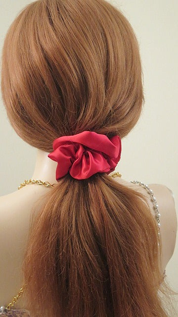 red Scrunchie on hair