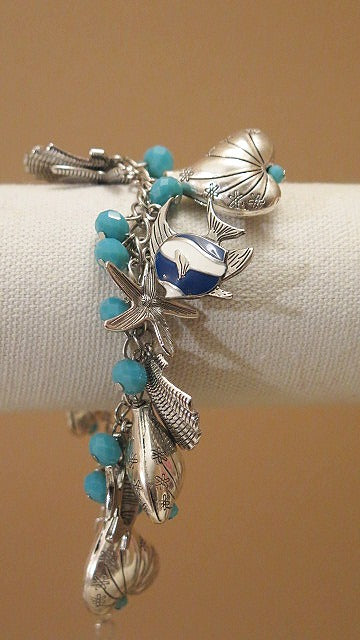 sea inspired charm bracelet