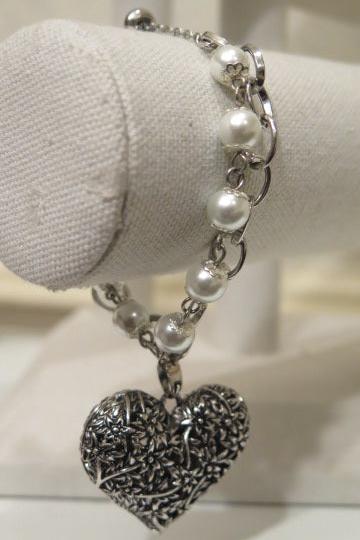 silver pearl bracelet for women