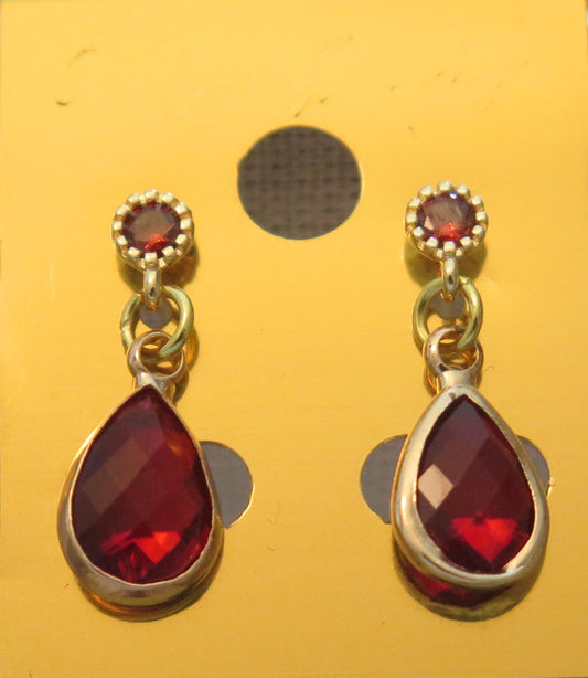 simple red earring