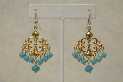 turquoise chandelier earring