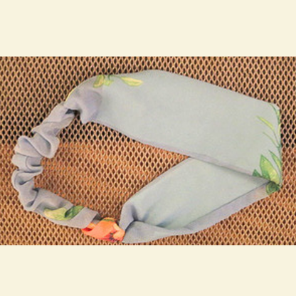 Women's Floral Chiffon Infinity Scarf & Headband Set | Blue Botanical Print | One Size Fits All Accessory Gift Set